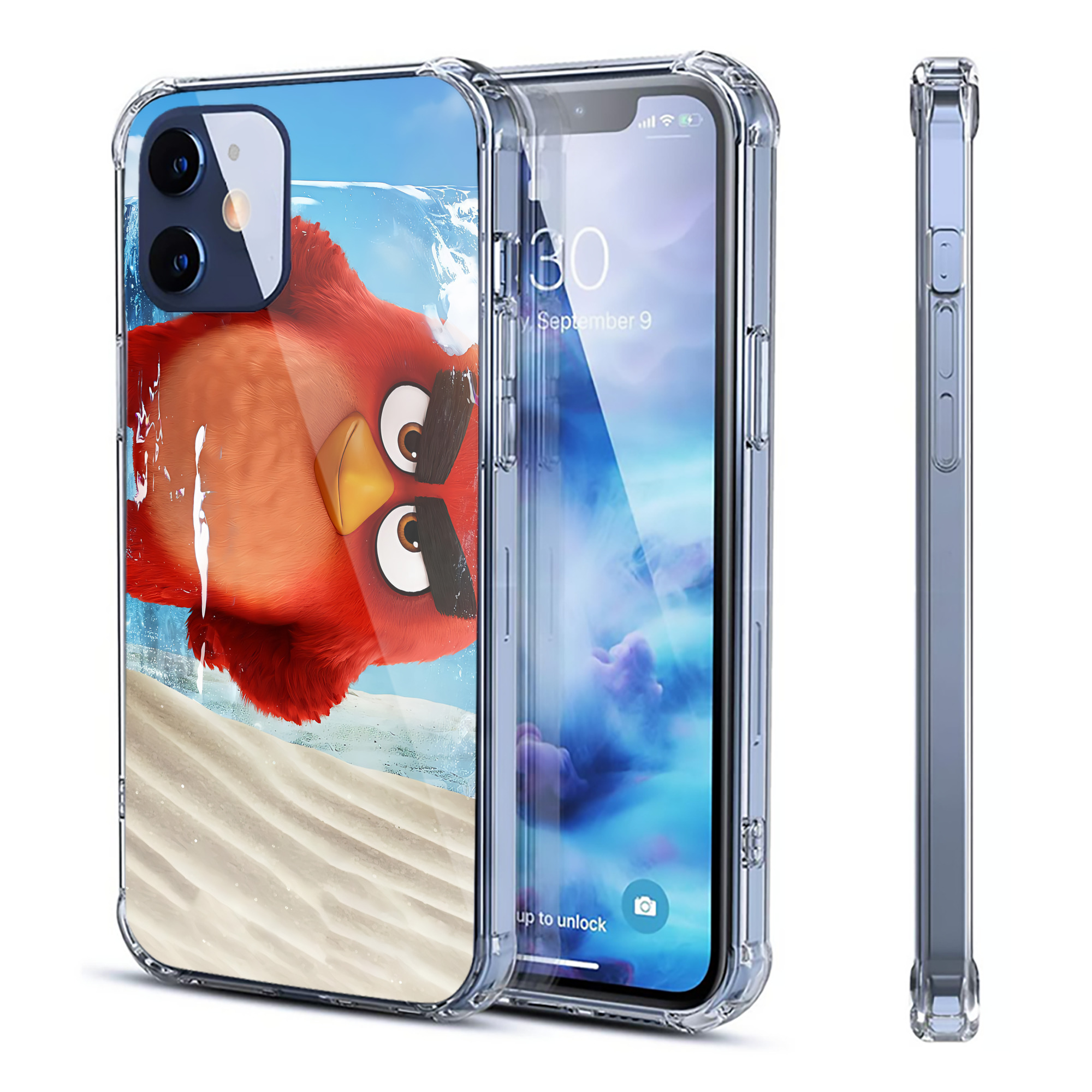 （画像用） Angry Birds アングリーバード 【iPhone 12シリーズ対応】透明スマホケース（クリアソフトケース）
